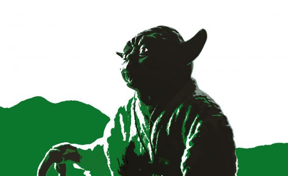 Meister Yoda im Textgewand